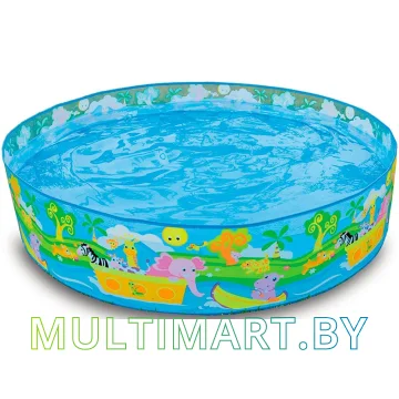 Каркасный бассейн Intex Happy Animals Clearview Snapset Pool 122x25 (58474)